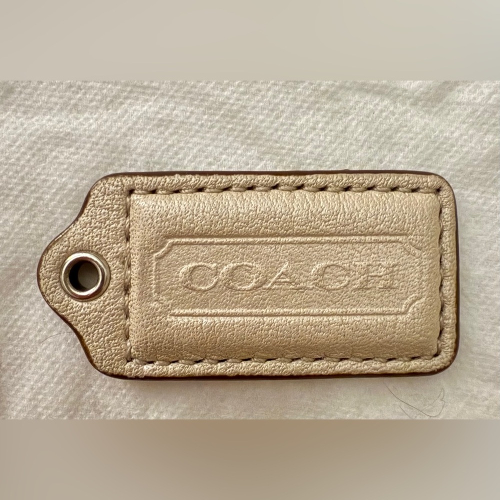 Coach Cream Leather Tag